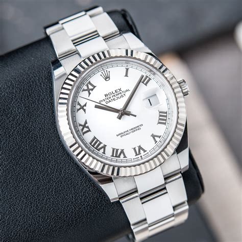 used oysrer rolex 41 black face white gold bezel|rolex model 126334.